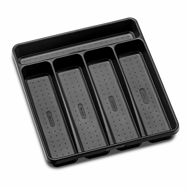 Madesmart 5 Compartment Cutlery Tray Carbon 1 Madesmart 5 Compartment Cutlery Tray Carbon