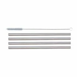 Cuisena Stainess Steel Thick Straws 4 Piece Set & Cleaner