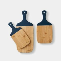 Salter Indigo 3 Piece Paddle Chop Board Set
