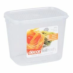 Decor Décor Tellfresh Plastic Tall Oblong Food Storage Container 2L