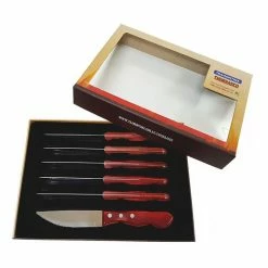 Tramontina Churrasco Jumbo 6-Piece Steak Knife Set Red -Kitchen & Dining Sales SP 431041