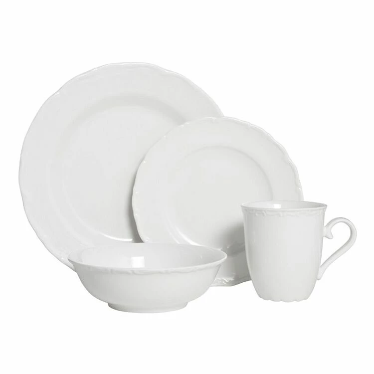Casa Domani Casual White Florence 16-Piece Dinner Set 1 Casa Domani Casual White Florence 16-Piece Dinner Set