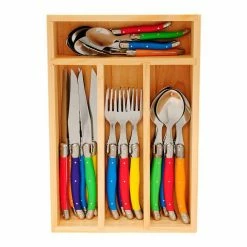 Laguiole Elite Multi Coloured 24-Piece Cutlery Set