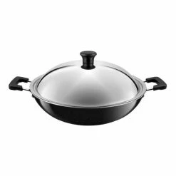 Tefal Large Wok With Stainless Steel Lid 36cm -Kitchen & Dining Sales SP 537982