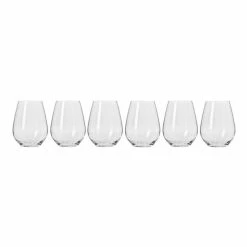Krosno Harmony 6-Piece Stemless White Wine Set