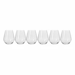 Krosno Harmony 6-Piece Stemless Red Wine Set