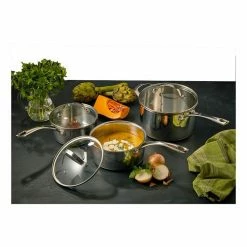 Swiss Diamond Premium Steel 3-Piece Cookset