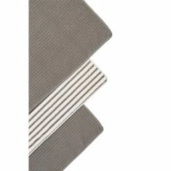 Smith & Nobel Microfibre 3 Pack Tea Towel Grey Stripe
