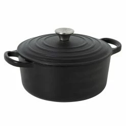S&N By Miguel Maestre Cast Iron Casserole 24cm Black Matte