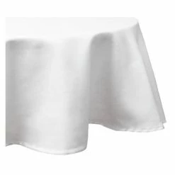 Just Home Cuisine Round Tablecloth White 180cm