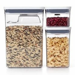 OXO Pop 3-Piece Rectangle Set With Scoop