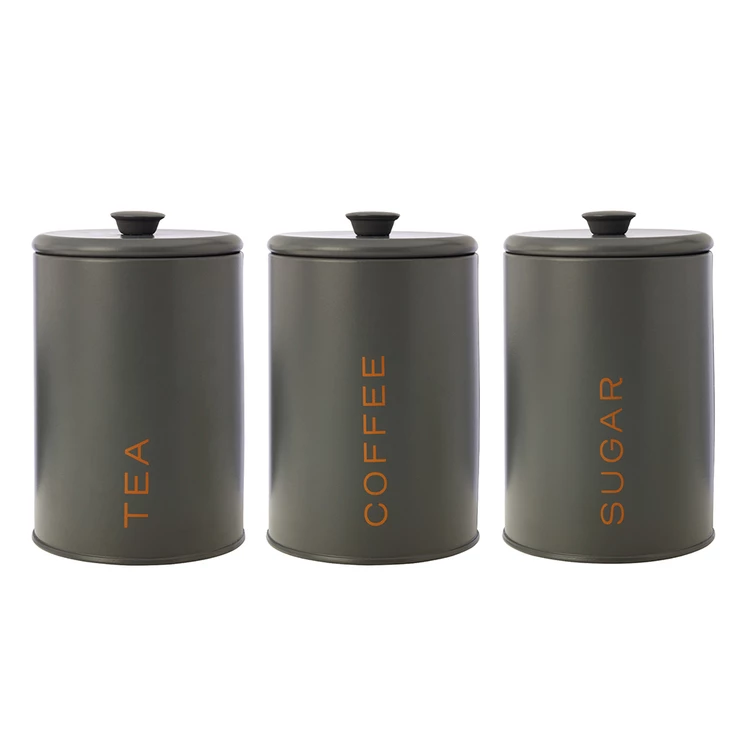 Casa Domani Cucina Canister 1.2L Set Of 3 Charcoal 1 Casa Domani Cucina Canister 1.2L Set Of 3 Charcoal