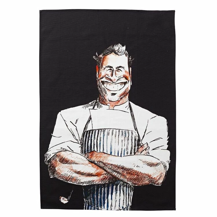 S&N By Miguel Maestre Jumbo Tea Towel Printed Face 90x60cm 2 S&N By Miguel Maestre Jumbo Tea Towel Printed Face 90x60cm - Image 2