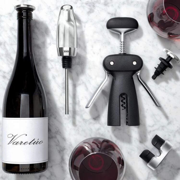 OXO Good Grips Steel Winged Corkscrew With Removable Foil Cutter 2 OXO Good Grips Steel Winged Corkscrew With Removable Foil Cutter - Image 2