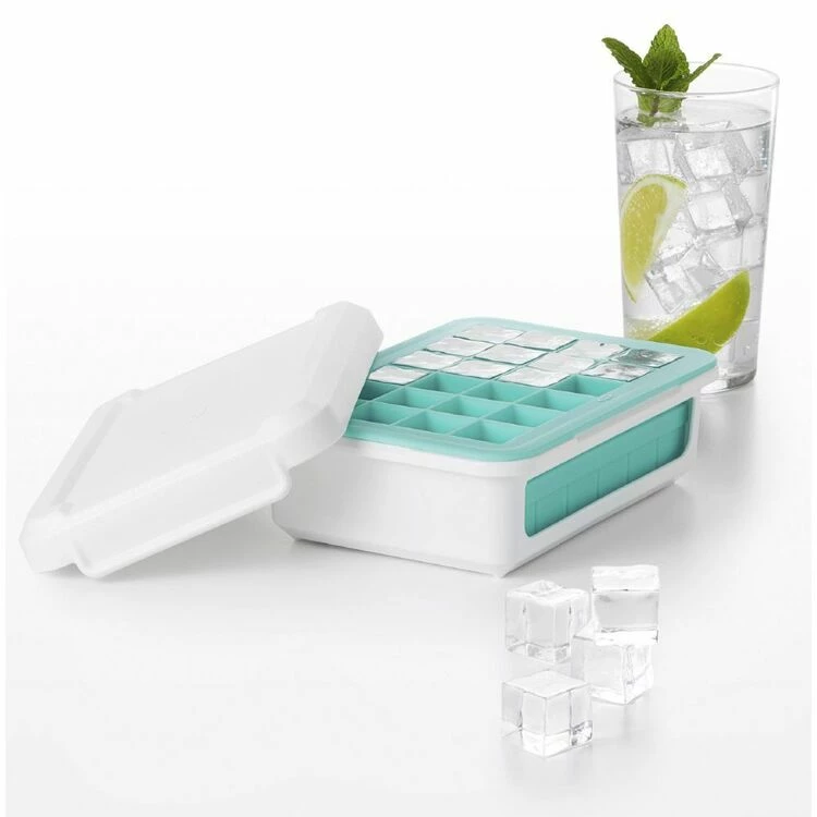 OXO Good Grips Covered Silicone Ice Cube Tray Small Cubes 1 OXO Good Grips Covered Silicone Ice Cube Tray Small Cubes