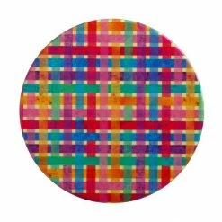 Maxwell & Williams Kasey Rainbow Be Kind Ceramic Coaster 10cm Plaid