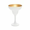 Art Craft Luna 4 Piece Margarita Glass Set 305mL White/Gold