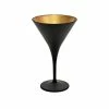 Art Craft Luna 4 Piece Martini Glass Set 175mL Black/Gold