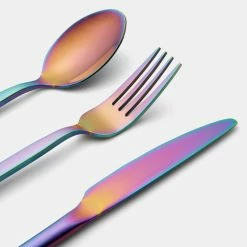 Smith & Nobel Arte 24-Piece Cutlery Set Shiny Rainbow