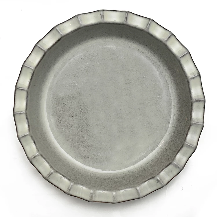 Classica Lunde Ceramic Ovenware Pie Dish 27cm Grey 1 Classica Lunde Ceramic Ovenware Pie Dish 27cm Grey