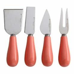 Maxwell & Williams Mezze Cheese Knife Set 4 Piece Coral Gift Boxed