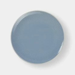 Soren Ribbed Side Plate 21cm Blue