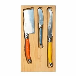 Laguiole Elite Rainbow 3 Piece Cheese Set