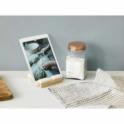 Academy Eliot Tablet Recipe Stand White/Natural 12.5x12.5x3.5cm