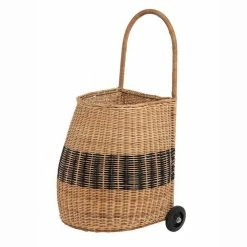 Academy Salinger Market Cart Natural/Black 42x42x89cm/50L
