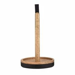Academy James Paper Towel Holder Natural/Black/Gold 13x13x25cm