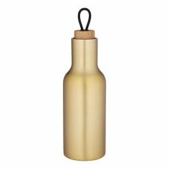 Tempa Large Brushed Gold Drink Bottle
