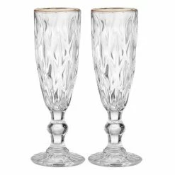 Tempa Ezra 2 Pack Champagne Glass Clear