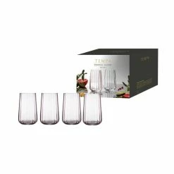 Tempa Esme 4 Pack Highball Tumbler Blush