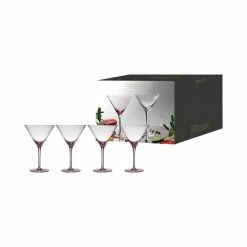 Tempa Esme 4 Pack Martini Glass Blush