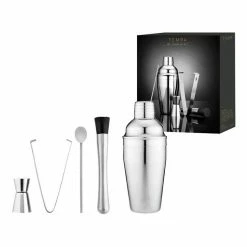 Tempa Aurora 5 Piece Silver Cocktail Set