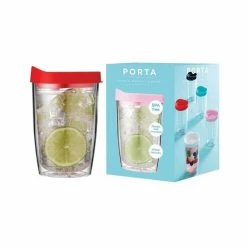 Porta Portables Clear Red Travel Mug Tumbler