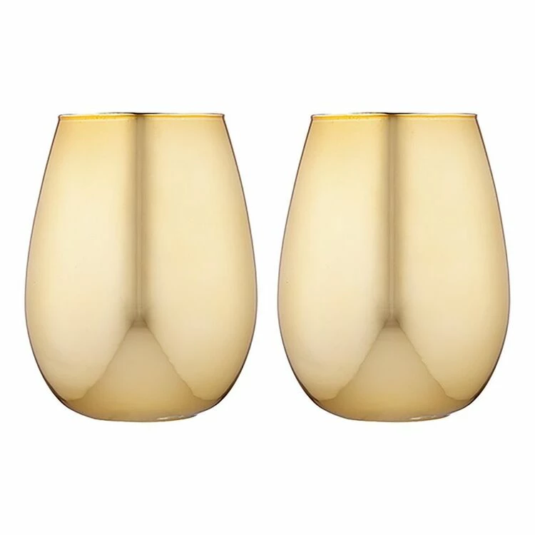 Tempa Aurora Gold 2 Piece Glass Tumbler Set 1 Tempa Aurora Gold 2 Piece Glass Tumbler Set