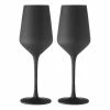 Tempa Aurora Matte Black 2 Piece Wine Glass Set