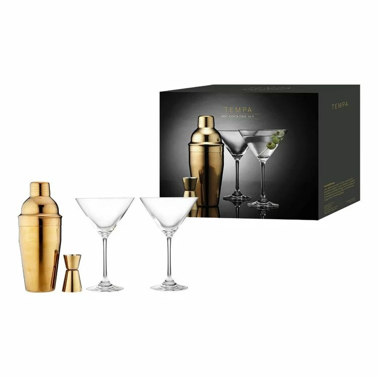 Tempa Aurora Gold 4 Piece Gift Cocktail Set 1 Tempa Aurora Gold 4 Piece Gift Cocktail Set