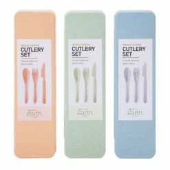 IS Gifts Wheat Straw Cutlery Set 3 Assorted Colours Set Of 1 -Kitchen & Dining Sales SP 636833