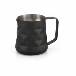 Coffee Culture Diamond Matte Black Stainless Steel Milk Frothing Jug 350mL