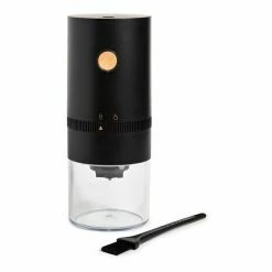 Coffee Culture Usb Rechargeable Coffee Grinder With Blue Light Wood Button