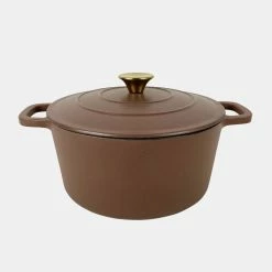 Smith & Nobel Luxe Cast Iron Casserole Pink Shimmer 5L