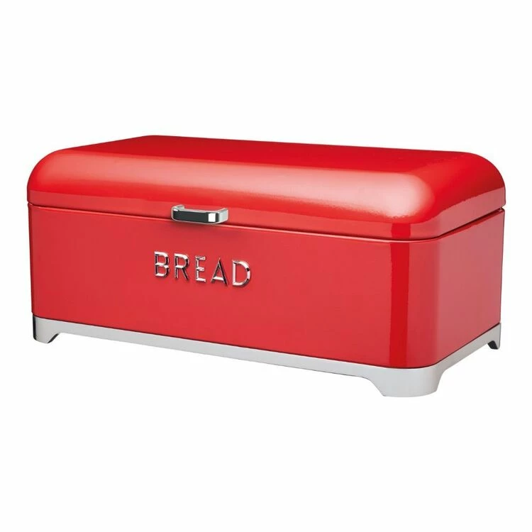 Kitchen Craft Kitchencraft Lovello Bread Bin 42x22x19cm Red 1 Kitchen Craft Kitchencraft Lovello Bread Bin 42x22x19cm Red