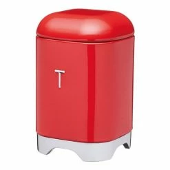 Kitchen Craft Kitchencraft Lovello Tea Canister 11x18cm 1.5L Red