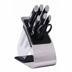 Scanpan Eclipse 8-Piece Stainless Steel Knife Block