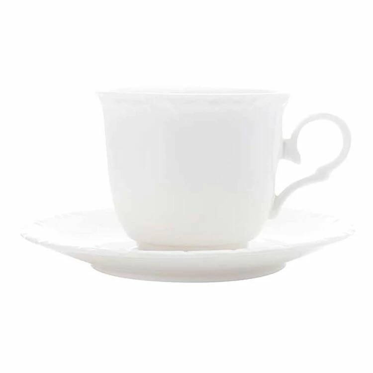 Casa Domani Casual White Florence Teacup And Saucer 200mL 1 Casa Domani Casual White Florence Teacup And Saucer 200mL