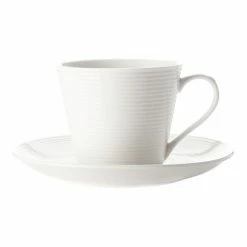 Casa Domani Casual White Evolve Cup And Saucer 220mL