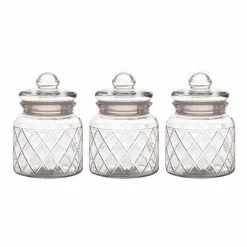 Casa Domani Trellis Storage Jars Set Of 3 Gift Boxed 650mL