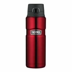 Thermos Stainless King Vacuum Insulated Bottle With Flip Lid 710ml Red
